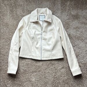 Bagatelle Collection Cropped Leather Jacket